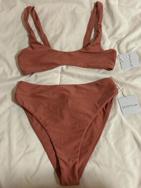 Benoa Swim Rust-Toned Scoop Bikini Set